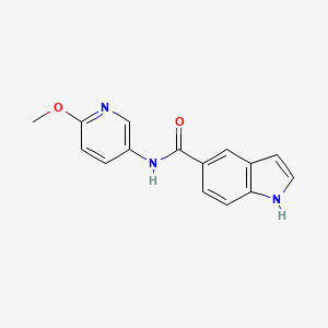 molecular formula C15H13N3O2 B11007266 N-(6-methoxypyridin-3-yl)-1H-indole-5-carboxamide 