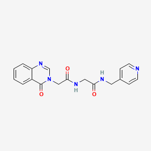 molecular formula C18H17N5O3 B11007412 N~2~-[(4-oxoquinazolin-3(4H)-yl)acetyl]-N-(pyridin-4-ylmethyl)glycinamide 