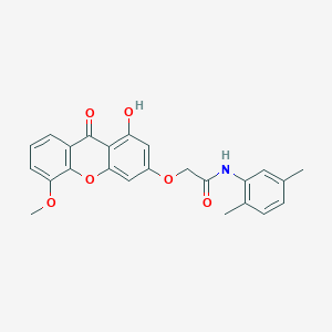molecular formula C24H21NO6 B11007524 N-(2,5-dimethylphenyl)-2-[(1-hydroxy-5-methoxy-9-oxo-9H-xanthen-3-yl)oxy]acetamide 