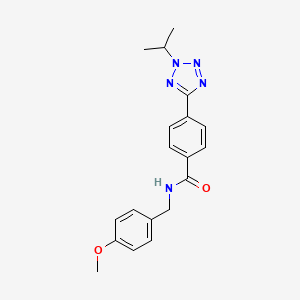 molecular formula C19H21N5O2 B11007545 N-(4-methoxybenzyl)-4-[2-(propan-2-yl)-2H-tetrazol-5-yl]benzamide 