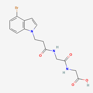 molecular formula C15H16BrN3O4 B11007654 N-[3-(4-bromo-1H-indol-1-yl)propanoyl]glycylglycine 