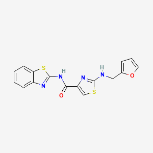 molecular formula C16H12N4O2S2 B11007685 N-(1,3-benzothiazol-2-yl)-2-[(furan-2-ylmethyl)amino]-1,3-thiazole-4-carboxamide 