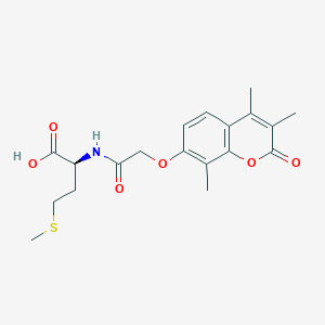 molecular formula C19H23NO6S B11007711 N-{[(3,4,8-trimethyl-2-oxo-2H-chromen-7-yl)oxy]acetyl}-L-methionine 