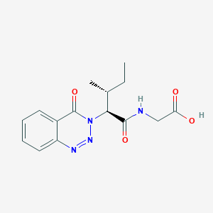 molecular formula C15H18N4O4 B11007885 N-[(2S)-3-methyl-2-(4-oxo-1,2,3-benzotriazin-3(4H)-yl)pentanoyl]glycine 