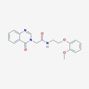 molecular formula C19H19N3O4 B11007925 N-[2-(2-methoxyphenoxy)ethyl]-2-(4-oxoquinazolin-3(4H)-yl)acetamide 