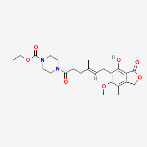 molecular formula C24H32N2O7 B11008079 ethyl 4-[(4E)-6-(4-hydroxy-6-methoxy-7-methyl-3-oxo-1,3-dihydro-2-benzofuran-5-yl)-4-methylhex-4-enoyl]piperazine-1-carboxylate 