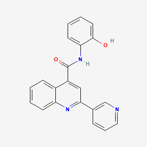 molecular formula C21H15N3O2 B11008178 N-(2-hydroxyphenyl)-2-(pyridin-3-yl)quinoline-4-carboxamide 