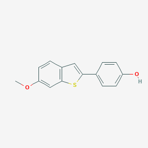 molecular formula C15H12O2S B110082 4-(6-Methoxybenzo[b]thiophen-2-yl)phenol CAS No. 175460-94-3