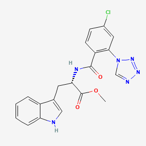 molecular formula C20H17ClN6O3 B11008227 methyl N-{[4-chloro-2-(1H-tetrazol-1-yl)phenyl]carbonyl}-L-tryptophanate 