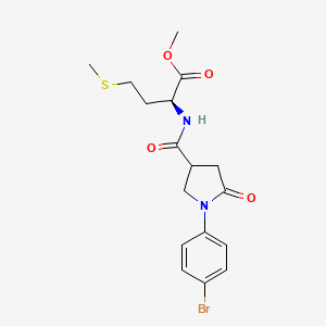 molecular formula C17H21BrN2O4S B11008412 methyl N-{[1-(4-bromophenyl)-5-oxopyrrolidin-3-yl]carbonyl}-L-methioninate 