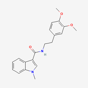 molecular formula C20H22N2O3 B11008500 N-[2-(3,4-dimethoxyphenyl)ethyl]-1-methyl-1H-indole-3-carboxamide 