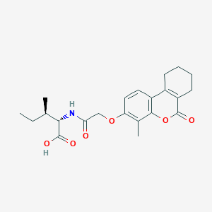molecular formula C22H27NO6 B11008697 N-{[(4-methyl-6-oxo-7,8,9,10-tetrahydro-6H-benzo[c]chromen-3-yl)oxy]acetyl}-L-isoleucine 
