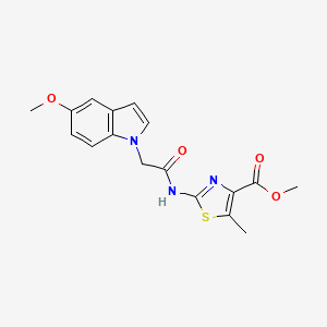 molecular formula C17H17N3O4S B11008709 methyl 2-{[(5-methoxy-1H-indol-1-yl)acetyl]amino}-5-methyl-1,3-thiazole-4-carboxylate 