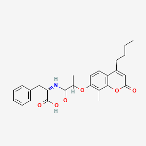 molecular formula C26H29NO6 B11008757 N-{2-[(4-butyl-8-methyl-2-oxo-2H-chromen-7-yl)oxy]propanoyl}-L-phenylalanine 