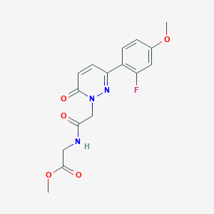 molecular formula C16H16FN3O5 B11008814 methyl N-{[3-(2-fluoro-4-methoxyphenyl)-6-oxopyridazin-1(6H)-yl]acetyl}glycinate 