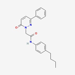 molecular formula C22H23N3O2 B11008852 N-(4-butylphenyl)-2-(6-oxo-3-phenylpyridazin-1(6H)-yl)acetamide 