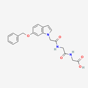 molecular formula C21H21N3O5 B11008868 N-{[6-(benzyloxy)-1H-indol-1-yl]acetyl}glycylglycine 