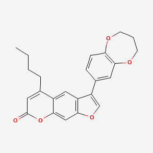 molecular formula C24H22O5 B11008885 5-butyl-3-(3,4-dihydro-2H-1,5-benzodioxepin-7-yl)-7H-furo[3,2-g]chromen-7-one 