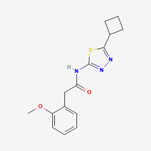 molecular formula C15H17N3O2S B11008904 N-(5-cyclobutyl-1,3,4-thiadiazol-2-yl)-2-(2-methoxyphenyl)acetamide 