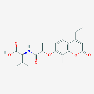 molecular formula C20H25NO6 B11009956 N-{2-[(4-ethyl-8-methyl-2-oxo-2H-chromen-7-yl)oxy]propanoyl}-L-valine 