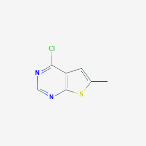 molecular formula C7H5ClN2S B011010 4-Chloro-6-methylthieno[2,3-d]pyrimidine CAS No. 106691-21-8