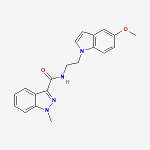 molecular formula C20H20N4O2 B11010186 N-[2-(5-methoxy-1H-indol-1-yl)ethyl]-1-methyl-1H-indazole-3-carboxamide 