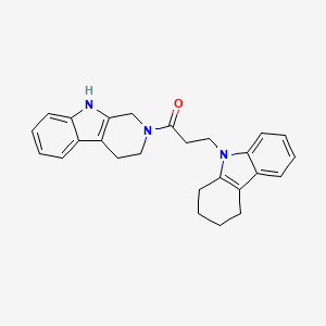 molecular formula C26H27N3O B11010636 3-(1,2,3,4-tetrahydro-9H-carbazol-9-yl)-1-(1,3,4,9-tetrahydro-2H-beta-carbolin-2-yl)propan-1-one 