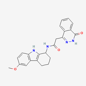 molecular formula C23H22N4O3 B11010901 N-(6-methoxy-2,3,4,9-tetrahydro-1H-carbazol-1-yl)-2-(4-oxo-3,4-dihydrophthalazin-1-yl)acetamide 