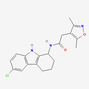 molecular formula C19H20ClN3O2 B11010931 N-(6-chloro-2,3,4,9-tetrahydro-1H-carbazol-1-yl)-2-(3,5-dimethyl-1,2-oxazol-4-yl)acetamide 