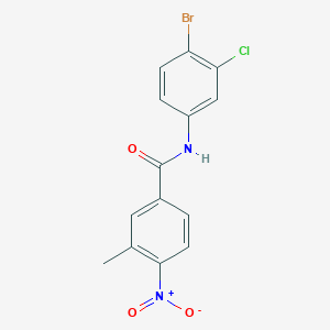 molecular formula C14H10BrClN2O3 B11011159 N-(4-bromo-3-chlorophenyl)-3-methyl-4-nitrobenzamide 