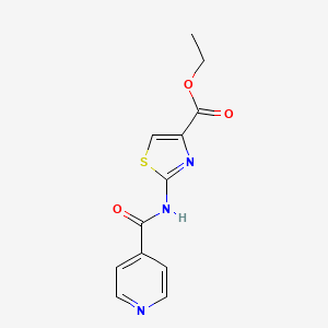 molecular formula C12H11N3O3S B11011398 Ethyl 2-[(pyridin-4-ylcarbonyl)amino]-1,3-thiazole-4-carboxylate 