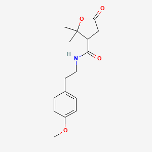 molecular formula C16H21NO4 B11011638 N-[2-(4-methoxyphenyl)ethyl]-2,2-dimethyl-5-oxotetrahydrofuran-3-carboxamide 