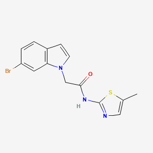 molecular formula C14H12BrN3OS B11011764 2-(6-bromo-1H-indol-1-yl)-N-(5-methyl-1,3-thiazol-2-yl)acetamide 