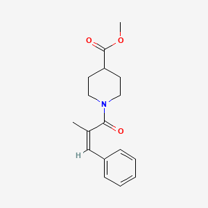 molecular formula C17H21NO3 B11012050 methyl 1-[(2Z)-2-methyl-3-phenylprop-2-enoyl]piperidine-4-carboxylate 