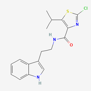 molecular formula C17H18ClN3OS B11012061 2-chloro-N-[2-(1H-indol-3-yl)ethyl]-5-(propan-2-yl)-1,3-thiazole-4-carboxamide 