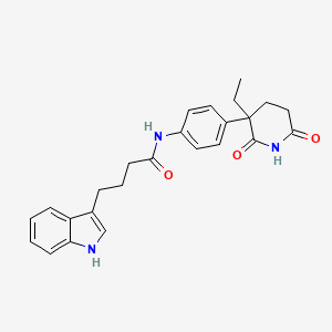 molecular formula C25H27N3O3 B11012468 N-[4-(3-ethyl-2,6-dioxopiperidin-3-yl)phenyl]-4-(1H-indol-3-yl)butanamide 