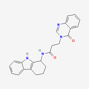 molecular formula C23H22N4O2 B11015747 3-(4-oxoquinazolin-3(4H)-yl)-N-(2,3,4,9-tetrahydro-1H-carbazol-1-yl)propanamide 