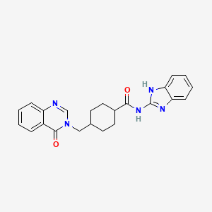 molecular formula C23H23N5O2 B11016488 trans-N-(1H-benzimidazol-2-yl)-4-[(4-oxoquinazolin-3(4H)-yl)methyl]cyclohexanecarboxamide 