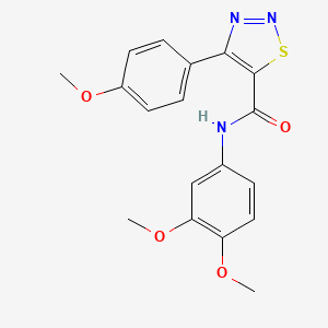molecular formula C18H17N3O4S B11016820 N-(3,4-dimethoxyphenyl)-4-(4-methoxyphenyl)-1,2,3-thiadiazole-5-carboxamide 