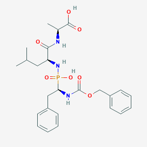 molecular formula C25H34N3O7P B011017 Carbobenzoxy-phenylalanyl(p)-leucyl-alanine CAS No. 110786-00-0