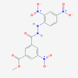 molecular formula C15H11N5O9 B11017780 Methyl 3-{[2-(2,4-dinitrophenyl)hydrazinyl]carbonyl}-5-nitrobenzoate 