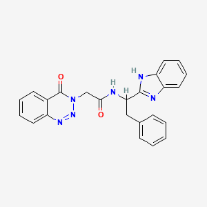 molecular formula C24H20N6O2 B11017988 N-[1-(1H-1,3-Benzimidazol-2-YL)-2-phenylethyl]-2-[4-oxo-1,2,3-benzotriazin-3(4H)-YL]acetamide 