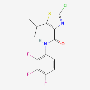 molecular formula C13H10ClF3N2OS B11018058 2-chloro-5-(propan-2-yl)-N-(2,3,4-trifluorophenyl)-1,3-thiazole-4-carboxamide 