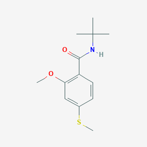 molecular formula C13H19NO2S B11018198 N-tert-butyl-2-methoxy-4-(methylsulfanyl)benzamide 