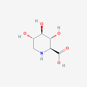 molecular formula C6H11NO5 B110182 (2S,3R,4R,5S)-3,4,5-Trihydroxypiperidine-2-carboxylic acid CAS No. 96861-04-0