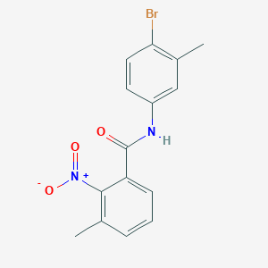 molecular formula C15H13BrN2O3 B11018993 N-(4-bromo-3-methylphenyl)-3-methyl-2-nitrobenzamide 