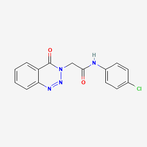 molecular formula C15H11ClN4O2 B11019289 N-(4-chlorophenyl)-2-(4-oxo-1,2,3-benzotriazin-3(4H)-yl)acetamide 