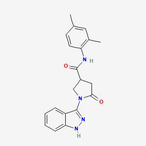 molecular formula C20H20N4O2 B11019343 N-(2,4-dimethylphenyl)-1-(1H-indazol-3-yl)-5-oxopyrrolidine-3-carboxamide 