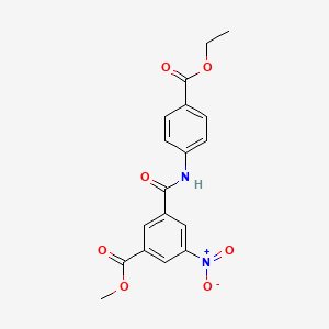 molecular formula C18H16N2O7 B11020032 Methyl 3-{[4-(ethoxycarbonyl)phenyl]carbamoyl}-5-nitrobenzoate 