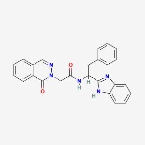 molecular formula C25H21N5O2 B11020234 N-[1-(1H-benzimidazol-2-yl)-2-phenylethyl]-2-(1-oxophthalazin-2(1H)-yl)acetamide 